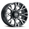 20" Ultra 123U Scorpion 20x10 8x6.5 Gloss Black Diamond Cut Face Wheel -25mm Rim