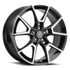 18" Platinum 462U Matrix 18x8 5x100 Gloss Black Diamond Cut Accents Wheel 35mm