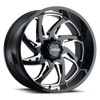 24" Ultra 230BM Villain 24x12 8x6.5 Gloss Black w/ Milled Accents Wheel -44mm