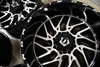 22" TIS 544MB 22x12 5x5 5x5.5 Gloss Black w/ Machined Face Wheel -44mm Truck Rim