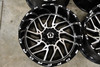 22" TIS 544MB 22x12 5x5 5x5.5 Gloss Black w/ Machined Face Wheel -44mm Truck Rim
