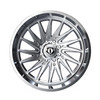 Set 4 24" TIS 547C Chrome 24x12 Wheels 8x170 -44mm Lifted For Ford F250 F350 Rim