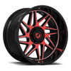 Set 4 20" Gear Off Road 761MBR Ratio 20x12 8x6.5 Black Machined & Red Tint -44mm