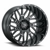 Set 4 22" Vision Off-Road 404 Brawl Black Milled Wheels 22x10 6x5.5 Rims -19mm