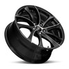 Set 4 17" Platinum 438U Gyro 17x7.5 5x110 Gloss Black Diamond Cut Face 35mm Rims