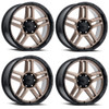 Set 4 20" Ultra 258BZ Prowler Truck Dark Satin Bronze 20x9 Wheels 6x135 18mm Rims