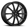 20" Platinum 435SB Flux 20x8.5 5x120 Satin Black Satin Clear-Coat Wheel 40mm Rim