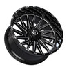 Set 4 20" TIS 547BM Gloss Black Milled 20x12 Wheels 8x170 -44mm Lifted For Ford