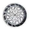 Set 4 20" TIS 544C Chrome 20x10 Wheels 8x6.5 -25mm Lifted For Chevy GMC Ram Ford
