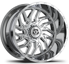 Set 4 20" TIS 544C Chrome 20x10 Wheels 8x6.5 -25mm Lifted For Chevy GMC Ram Ford