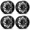 Set 4 17" Ultra 203BM Hunter Gloss Black Milled 17x9 Wheels 6x5.5 18mm Rims