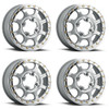 Set 4 15" Vision ATV 351 Flow As-Cast Machined Face Wheel 15x6 4x136 Rims 50.6mm