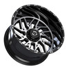 20" TIS 544MB Gloss Black Machined Face 20x10 Wheel 8x170 -25mm Lifted For Ford