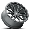 Set 4 17" Vision Off-Road 405 Korupt Satin Black Wheels 17x9 5x5.5 Rims -12mm