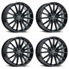 Set 4 17" Platinum 461BK Exodus  17x8 Wheels 5x110 +35mm