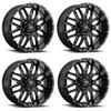 Set 4 20" Ultra 203BM Hunter Gloss Black Milled 20x9 Wheels 5x5.5 18mm Rims