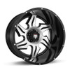 20" American Truxx Ninja 20x12 Black Machined 8x180 Wheel -44mm For Chevy GMC