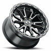 20" Vision Off-Road 405 Korupt Gloss Black Milled Spoke Wheel 20x9 6x5.5 Rim 0mm
