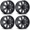 Set 4 20" Ultra 195SB Crusher Satin Black 20x9 Wheels 8x170 18mm Truck Rims