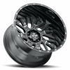 Set 4 22" Vision Off-Road 404 Brawl Black Milled Wheels 22x10 8x6.5 Rims -19mm