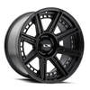 Set 4 20" Ion 149 20x9 Matte Black 6x5.5 Wheels -12mm Rims