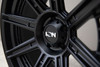 Set 4 20" Ion 149 20x9 Matte Black 6x5.5 Wheels -12mm Rims