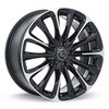 17" RTX Poison Black Machined Wheel 17x7.5 5x4.5 42mm Truck Suv Rim