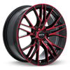 17" RTX Vertex Black Machined Red Wheel 17x7.5 5x4.5 40mm Truck Suv Rim