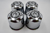 Set of 4 American Racing 1515000S 8-Lug Chrome Replacement Wheel Center Cap with AR Logo