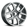 Set 4 22" Voxx Replica Ram 1500 Gun Metal Machined Face Wheels 22x9 5x5.5 18mm Rims