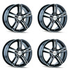 Set 4 16" Touren Tr62 16x7 Black Machined Face 5x112 5x120 Wheels 40mm