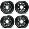 Set 4 15" Vision HD 85H Soft 8 Gloss Black Wheel 15x8 5x4.5 (5x114.3) Rims -19mm