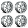 Set 4 Rotiform R133 Flg 18x8.5 5x4.25 Gloss Silver Wheels 18" 45mm Rims