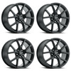 Set 4 18" Voxx Replica Track Hawk Matte Black Wheels 18x8 5x5 40mm Rims