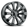 Set 4 22" Voxx Replica High Country Gloss Black Wheels 22x9 6x5.5 28mm Rims