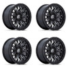 Set 4 Fuel FC857 Rincon 18x9 5x5 Gloss Black Milled Wheels 18" 1mm Rims