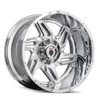 22" American Truxx Spurs 22x12 Chrome 8x170 Wheel -44mm Lifted For Ford Rim