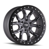 Set 4 17" Dirty Life DT-1 17x9 Matte Gunmetal W Simulated Ring 6x5.5 Rims -12mm