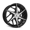 18" Kraze Rogue 18x8 Black Machined 5x4.5 5x120 Wheel 40mm Rim