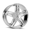 20" Kraze Hype 20x8.5 Chrome 5x4.25 5x4.5 Wheel 40mm For Ford Jeep Rim