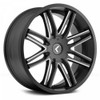 18" Kraze Cray 18x8 Black Milled 5x110 5x115 Wheel 40mm Performance Rim