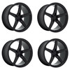 Set 4 OHM Amp 21x10 5x120 Matte Black Wheels 21" 30mm Rims