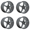 Set 4 OHM Amp 21x10.5 5x120 Matte Gunmetal Wheels 21" 30mm Rims