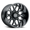 20" Black Rhino Grimlock 20x11.5 5x5 Gloss Black Milled Wheel -44mm Rim For Jeep