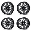 Set 4 Moto Metal MO811 Combat 22x10 5x5 Gloss Black Milled Wheels 22" -18mm Rims