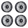 Set 4 MSA Offroad M50 Clubber 15x7 4x137 4x156 Black Machine Wheels 10mm Rims