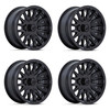 Set 4 MSA Offroad M49 Creed 15x7 4x156 Matte Black Wheels 15" 10mm Rims