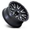 Set 4 MSA Offroad M49 Creed 15x7 4x156 Black Machined Wheels 15" 10mm