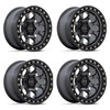 Set 4 KMC KM550 Riot Sbl 18x9 6x5.5 Anthracite With Satin Black Wheels 18" 18mm