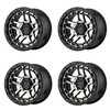 Set 4 KMC KM450 Mesa Forged Slotted Beadlock 17x9 8x6.5 Raw Machine Wheels 17"
